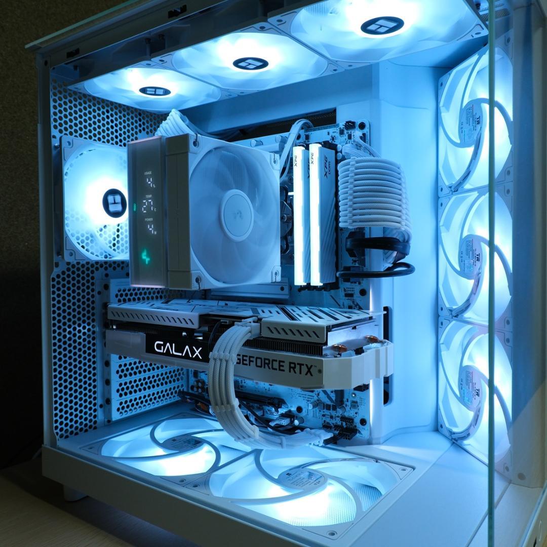NZXT H6 Flow White ARGB ファン9個付き