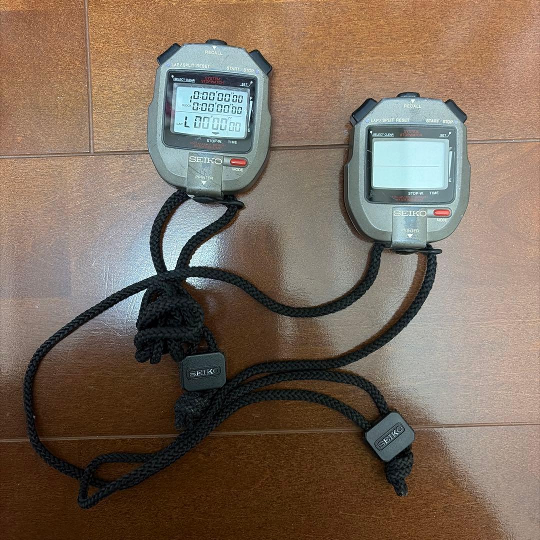 SEIKO ストップウォッチ 2個セット ラップ機能付き