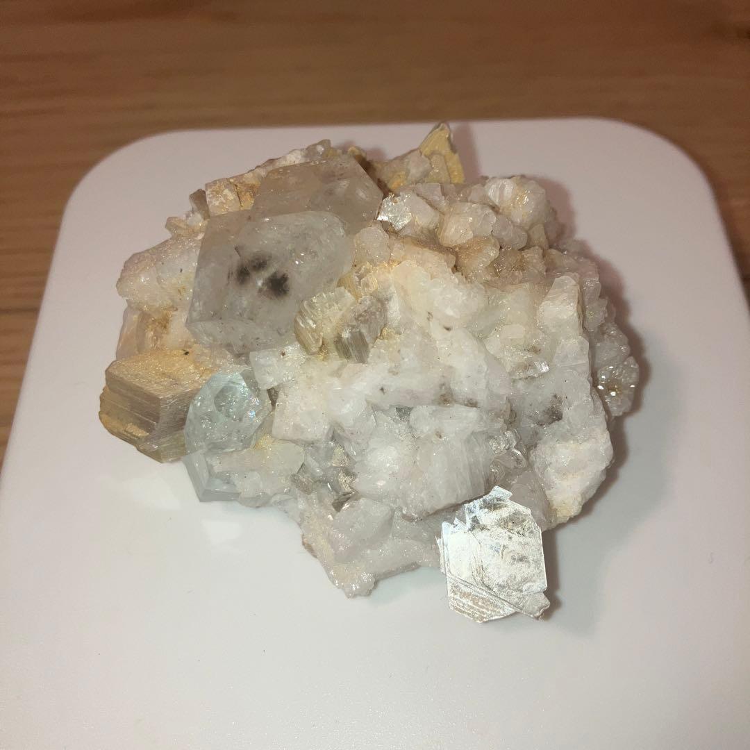 アクアマリン　水晶　日雲母　曹長石　原石　156g パキスタン産