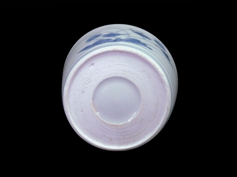 古伊万里　染付　薊の図　蕎麦猪口　832AS-fbvw