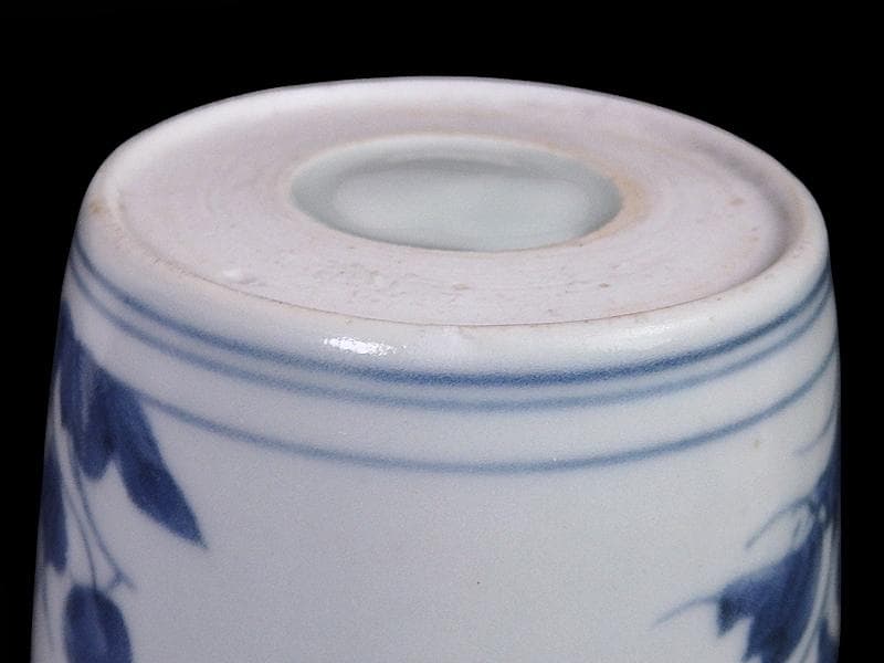 古伊万里　染付　薊の図　蕎麦猪口　832AS-fbvw