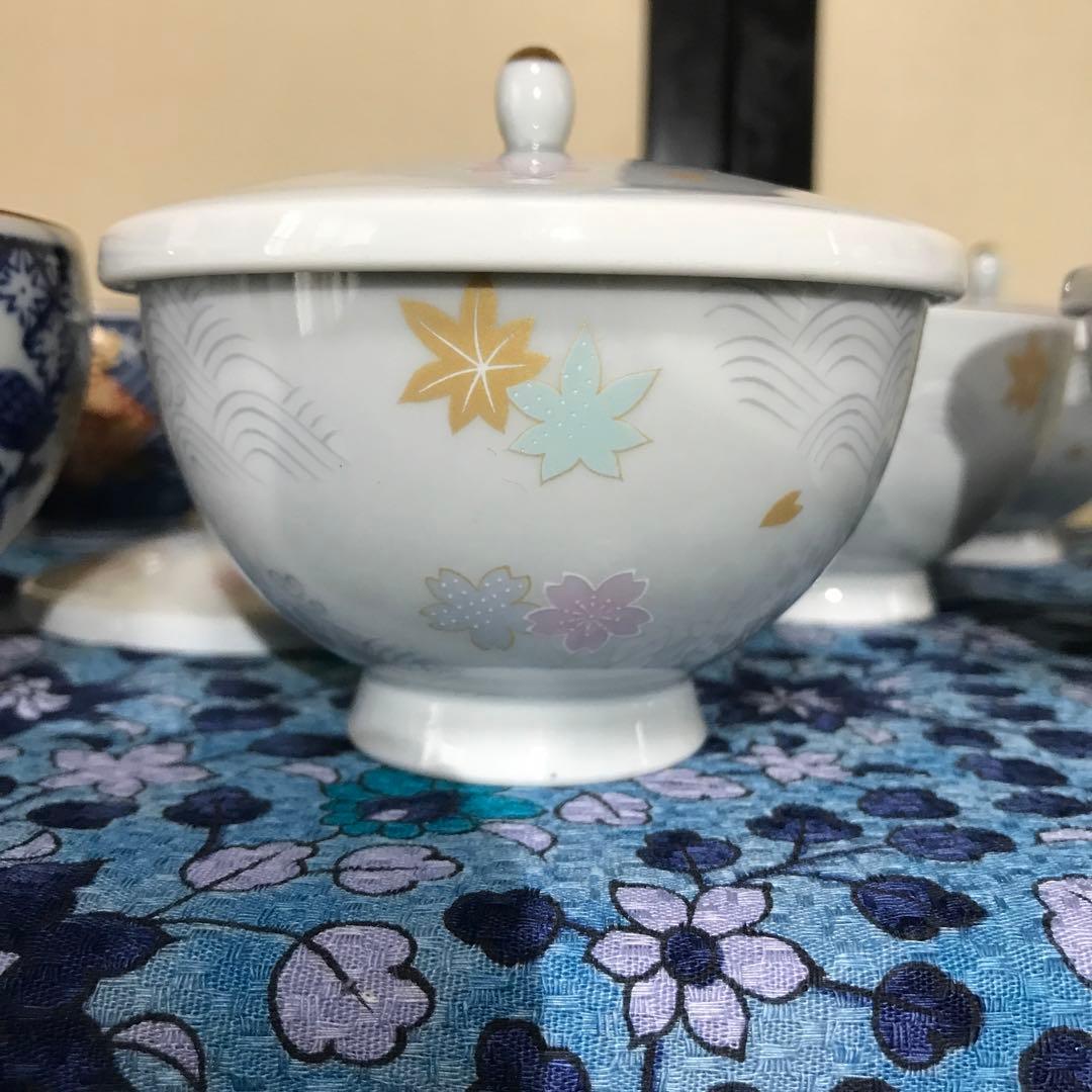 煎茶揃5客　蓋付き煎茶碗5客　セット