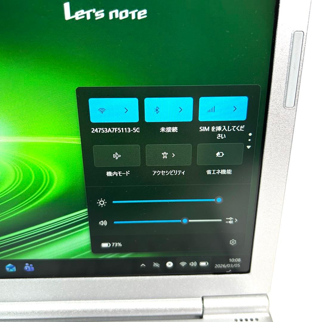 超美品 Panasonic Let's note SV9 バッテリー新品 LTE