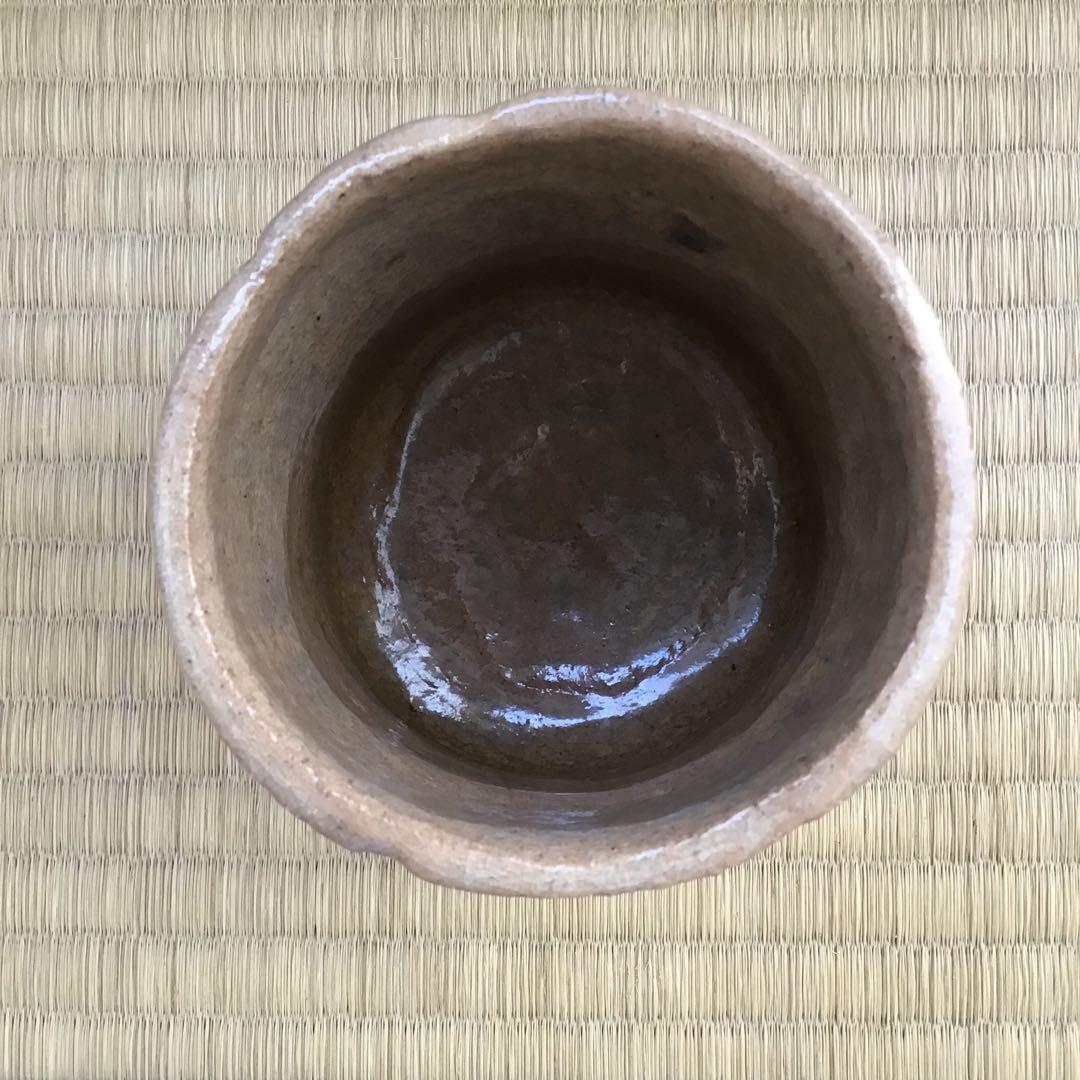 茶道具　筒茶盌　光悦写　雪片(せっぺん)　佐々木昭楽作　栞　共箱　N4TK1