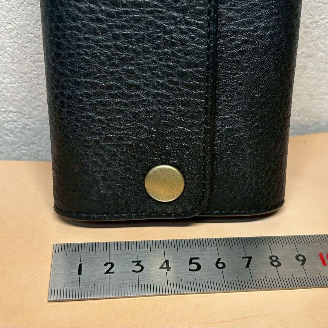トラッカーウォレット　三つ折り財布　牛革　ショートトラッカーウォレット