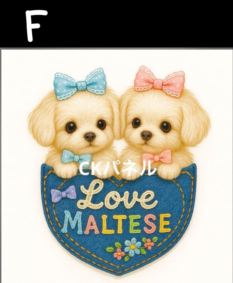 ✨️新柄✨️6犬種　デニムポケット　レアパネル　4/4