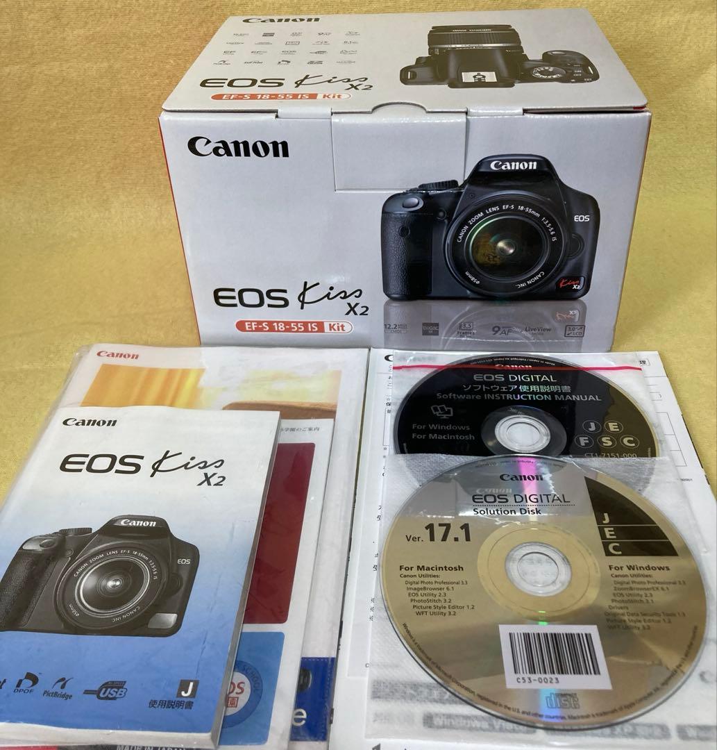 Canon EOS Kiss X2 デジタル一眼（セミハードケース付）