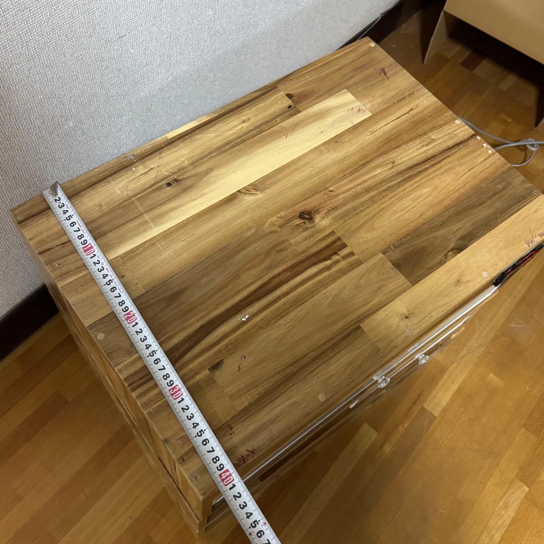 爬虫類 木製ケージ 温度計付 自作