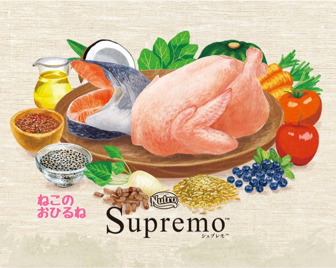 ニュートロ　シュプレモ　成猫用 チキン&サーモン/白身魚&チキン　3kg×２袋