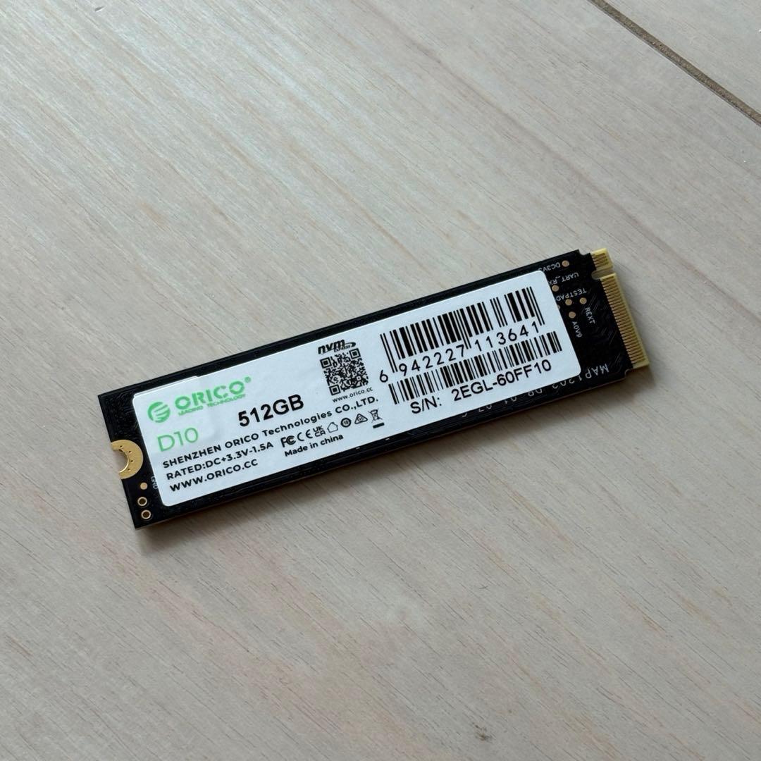 ORICO 512GB M.2 NVMe SSD 健康度:100%