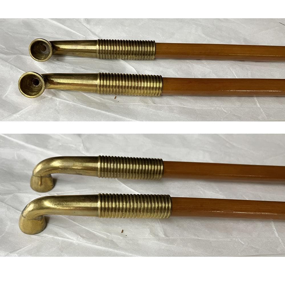 y029 キセル 一双 煙管 長さ約40㎝ 紙箱入り 茶道具