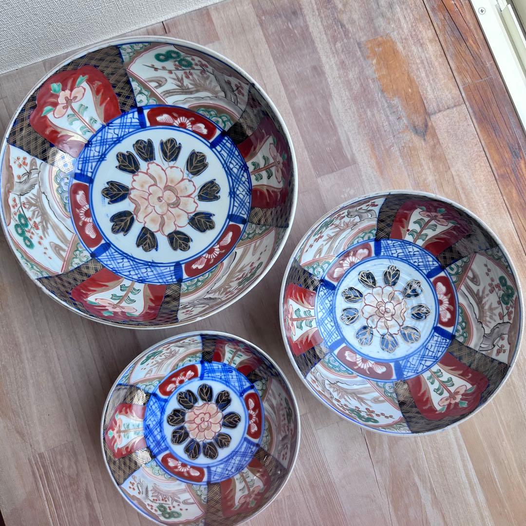 古伊万里　重ね鉢　金彩　骨董