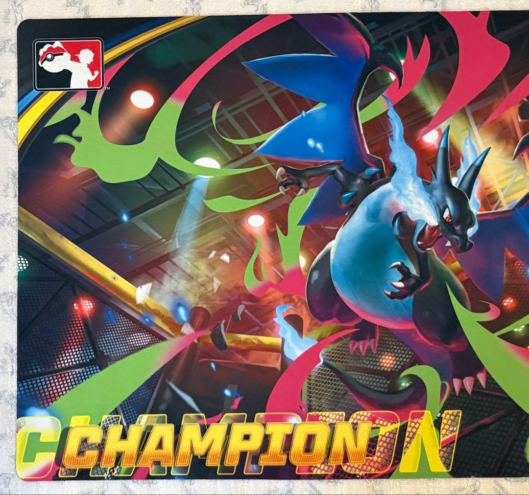 希少 メガリザードンX チャンピオンシップ プレイマット ポケモンカード 公式品