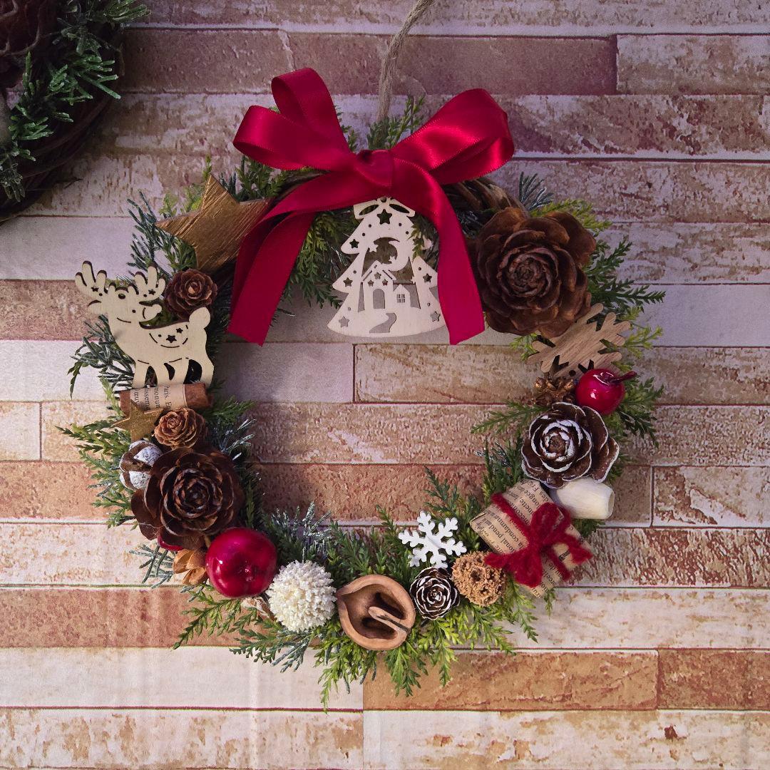 クリスマスリース❁⃘*.゜ 25cm×25cm Xmas