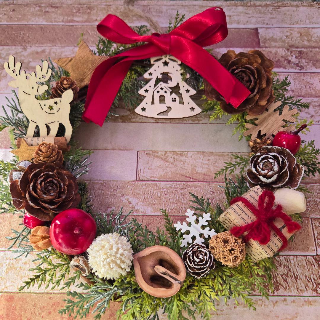 クリスマスリース❁⃘*.゜ 25cm×25cm Xmas