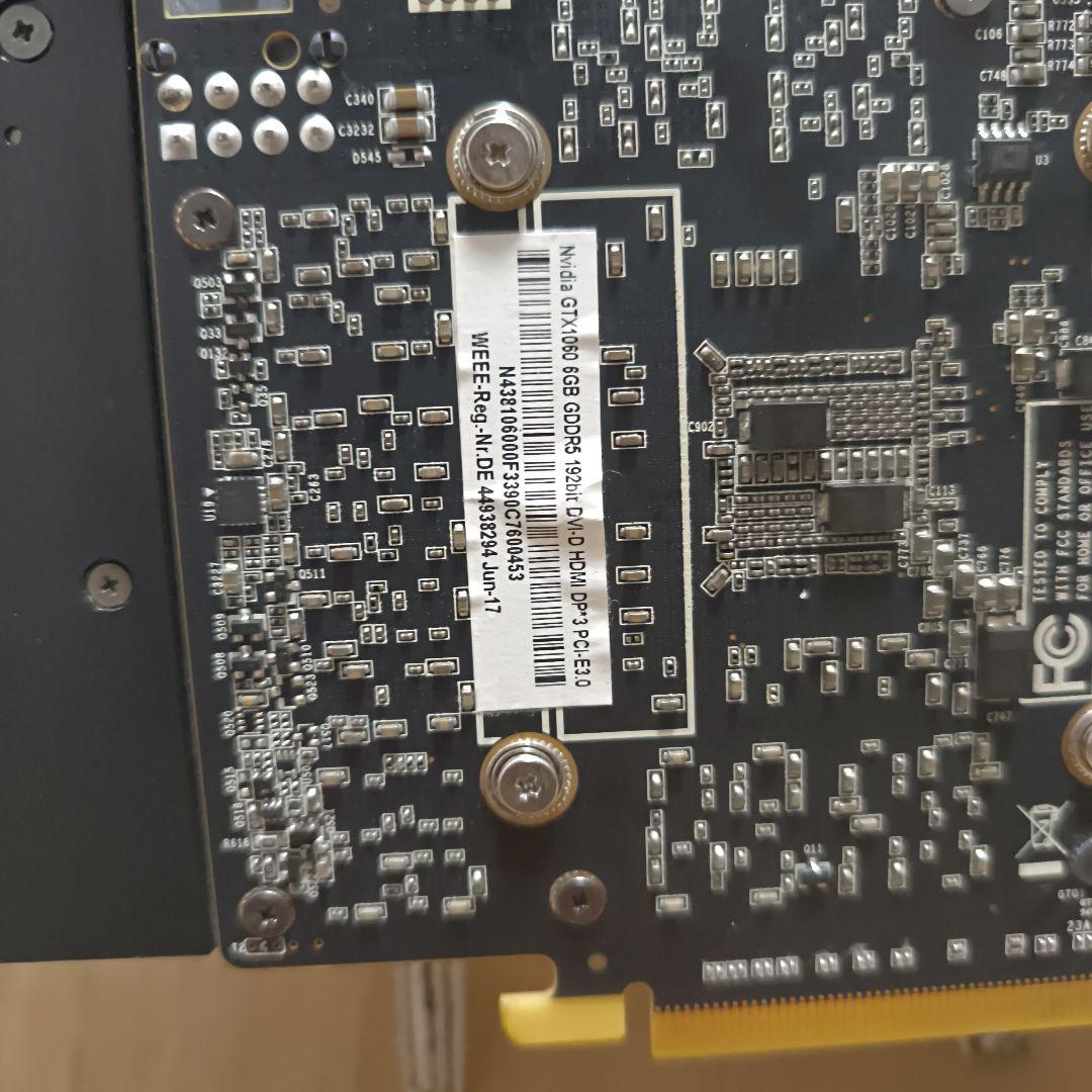 NVIDA GeForce GTX 1060 6GB 3種類BM完走 正常動作品
