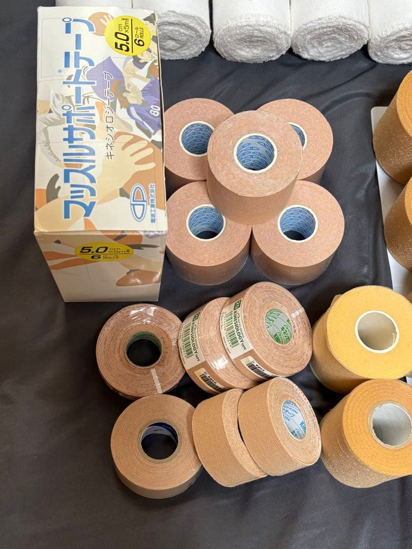 固定材料45点まとめ売り テーピング アンダーラップ 包帯 三角巾 打診器