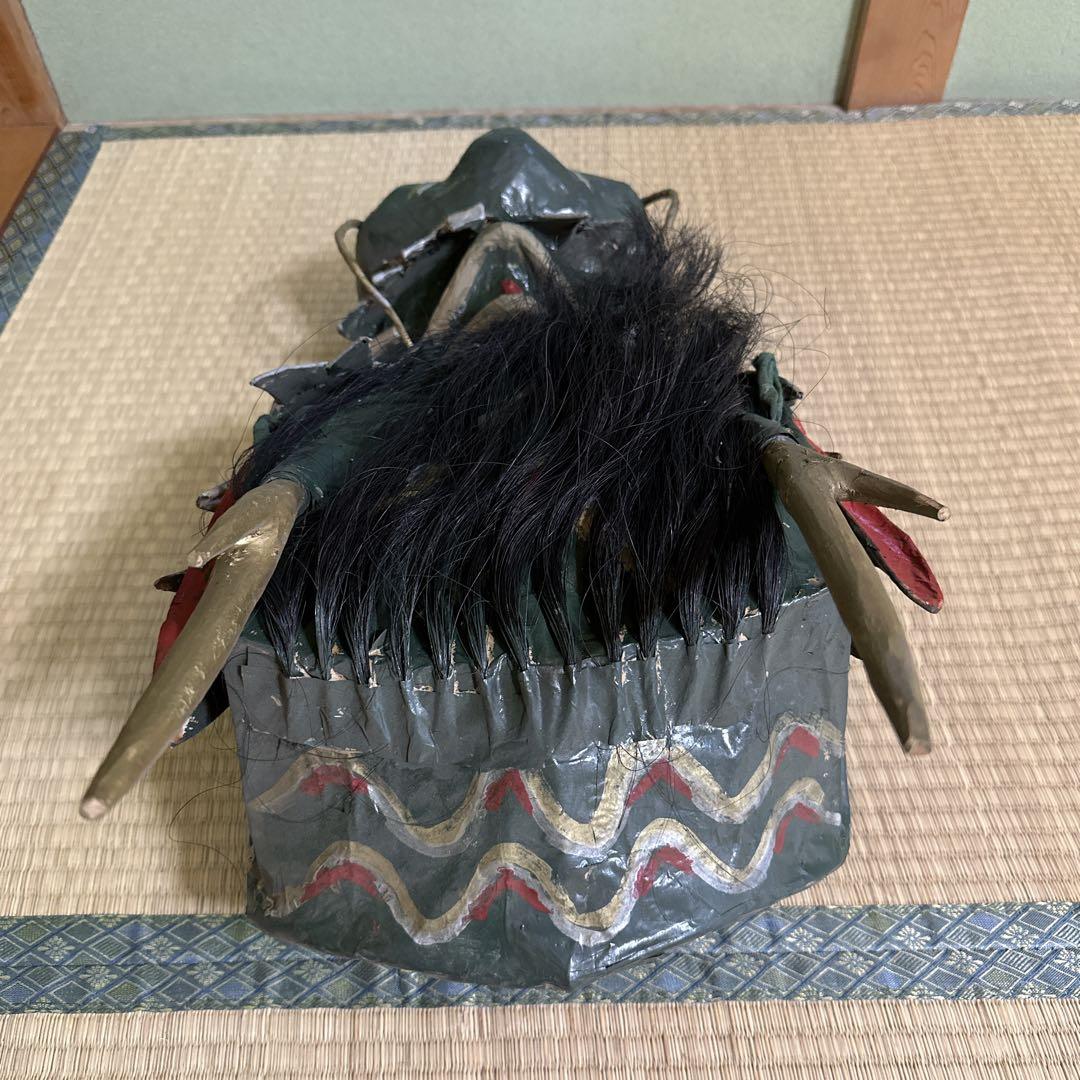 ヤマタノオロチ 八岐大蛇 大蛇頭 備中神楽 お面 飾り物 縁起物 伝統芸能