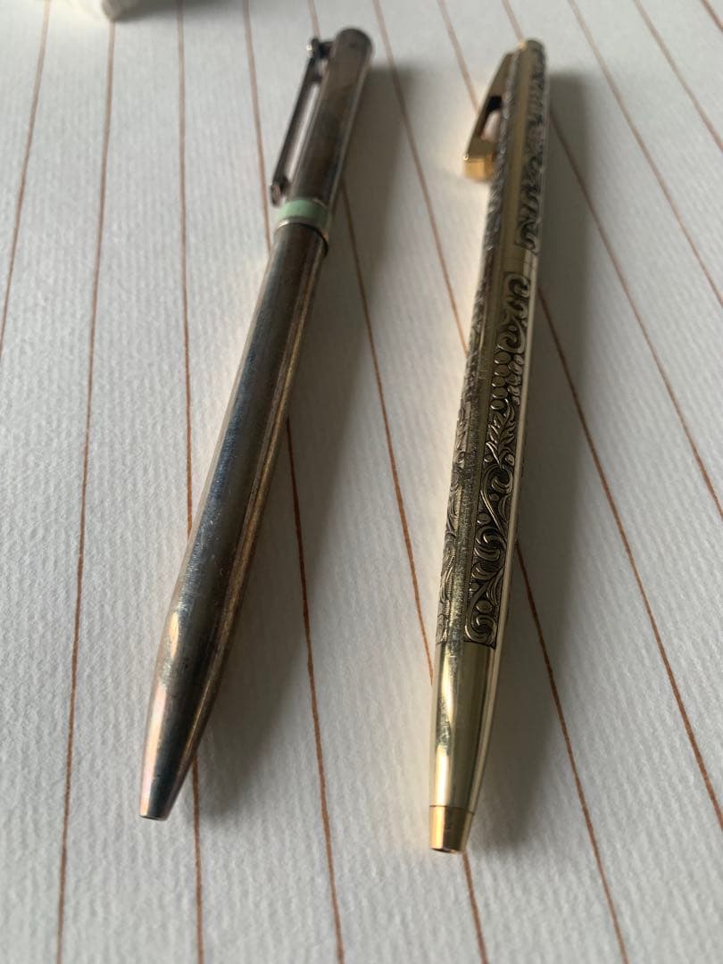 【ボールペンセット】ティファニー 925 ＆ シェーファー 金張り 葡萄柄