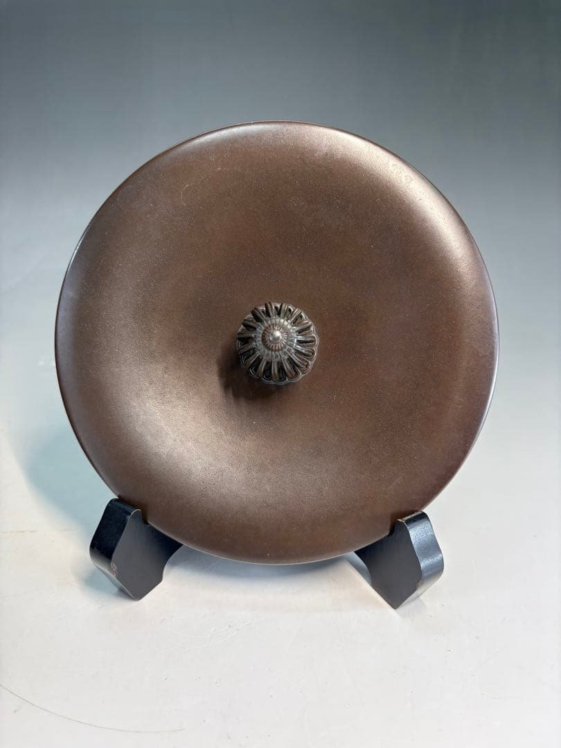 ★中古品★茶道具　畠春斎造　繰口亀甲文釜