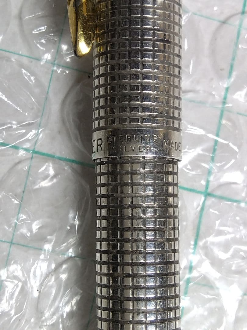 【Sterling Silver製２本】Parker 万年筆とボールペンのセット