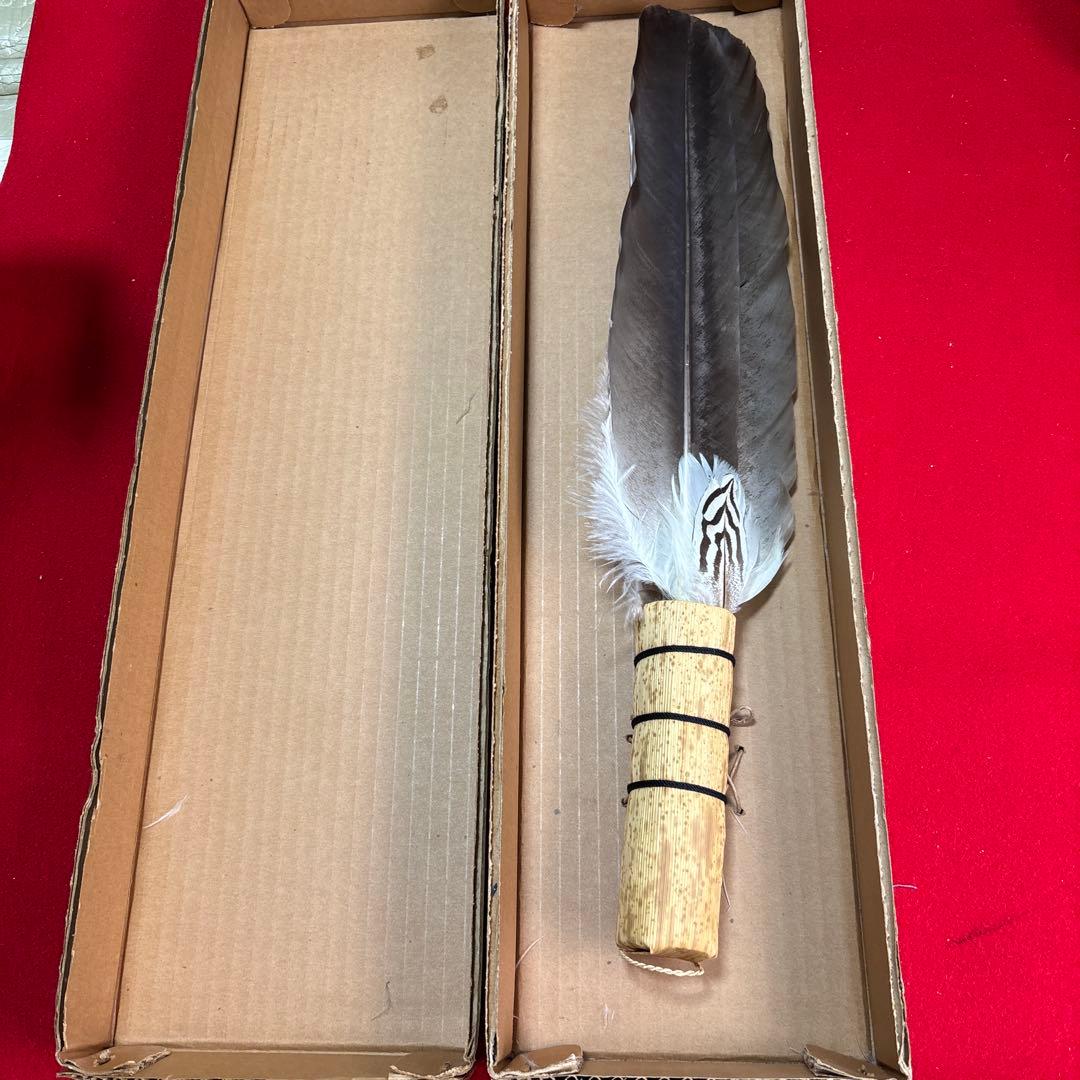 茶道具座掃長さ48cm 茶道具道具 座箒長期保管品』