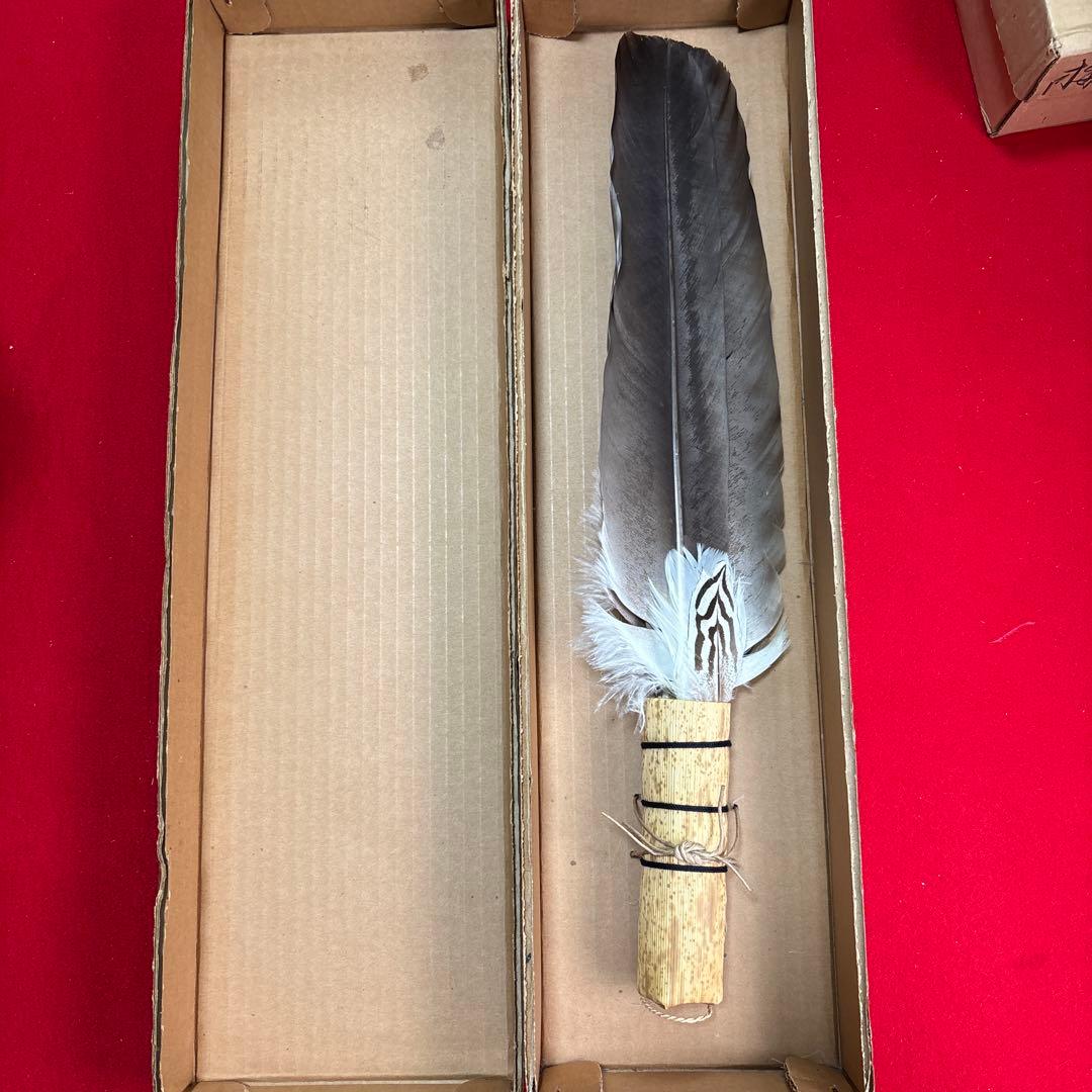茶道具座掃長さ48cm 茶道具道具 座箒長期保管品』