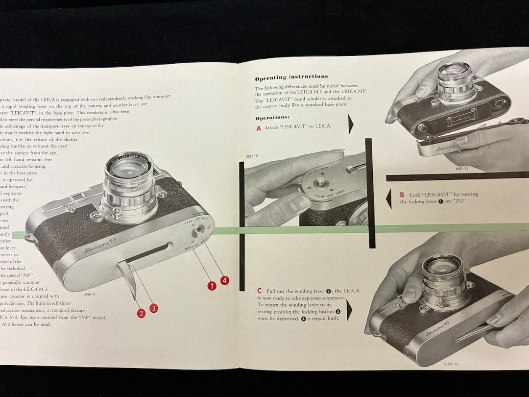 ライカ Leica MP用 LEICAVIT 1956年 パンフレット英語版