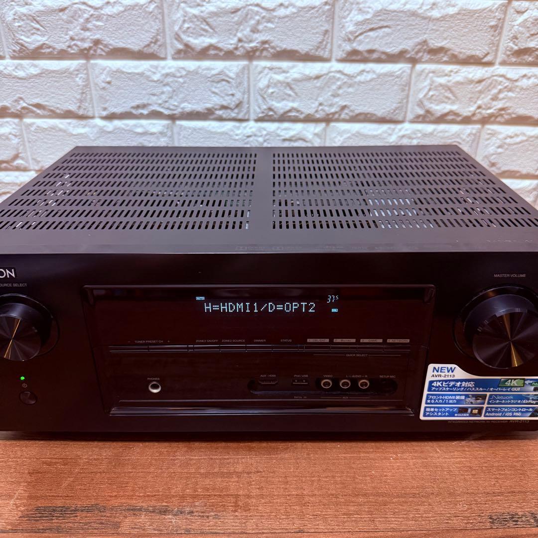 【極美品】DENON 7.1chAVアンプ AVR-2113-K ブラック
