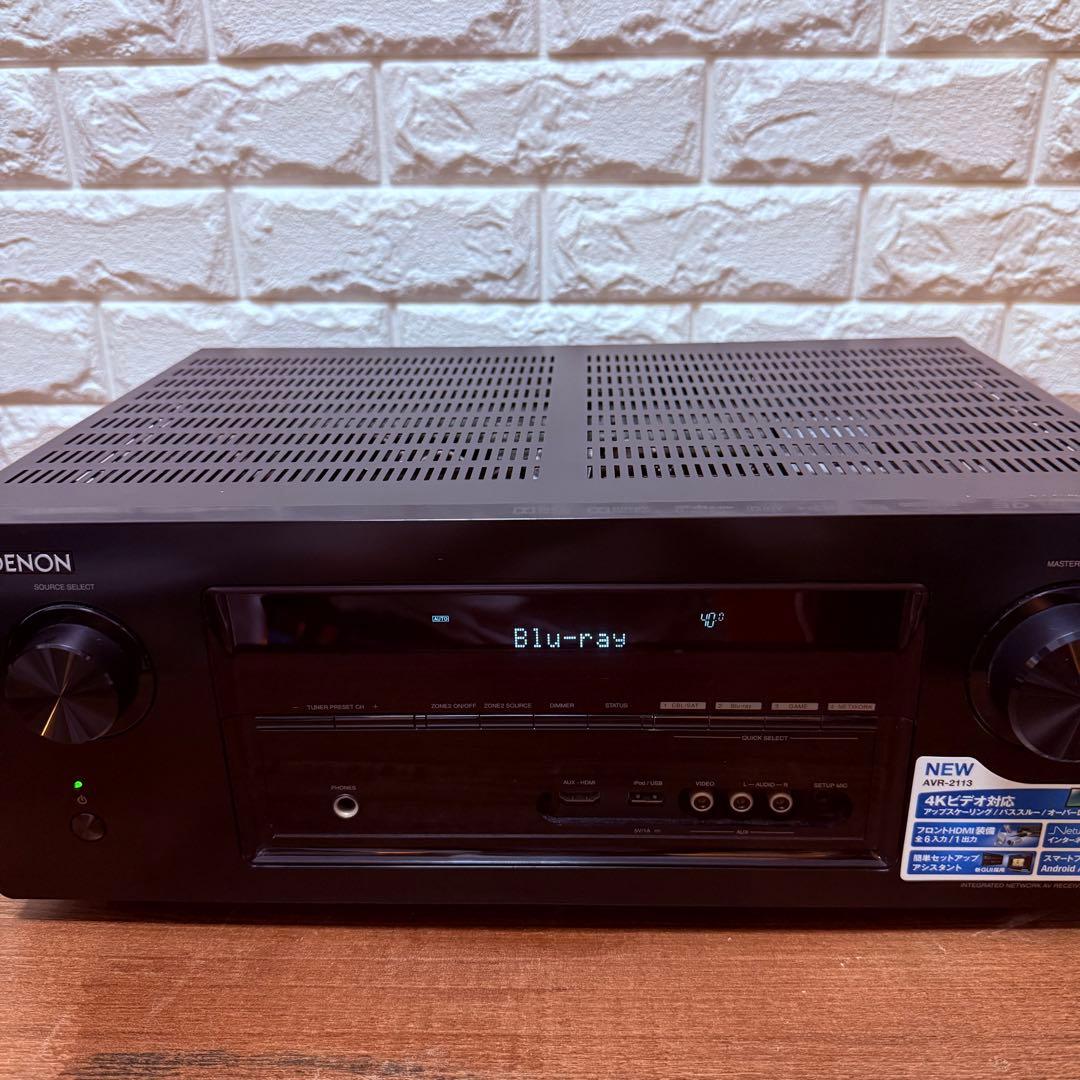 【極美品】DENON 7.1chAVアンプ AVR-2113-K ブラック