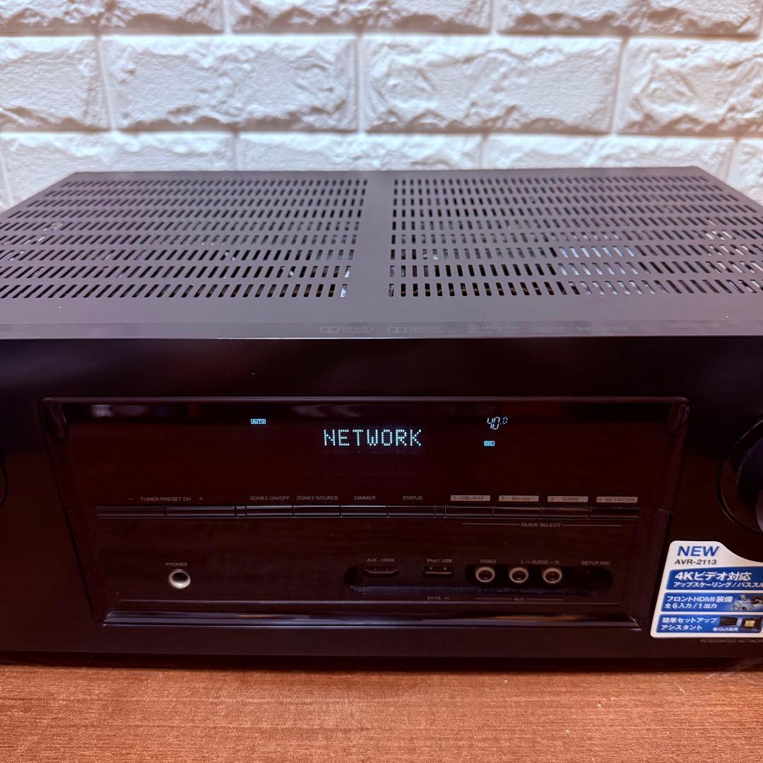 【極美品】DENON 7.1chAVアンプ AVR-2113-K ブラック