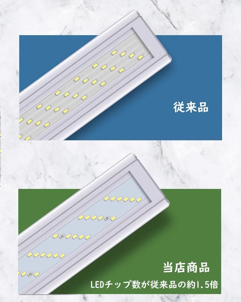 2本★水草育成ライト 高輝度 LED水槽ライト 60cm水槽対応A2272