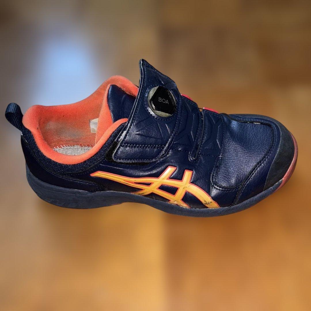 アシックス安全靴　CP307 BOAネイビー/オレンジ25.5