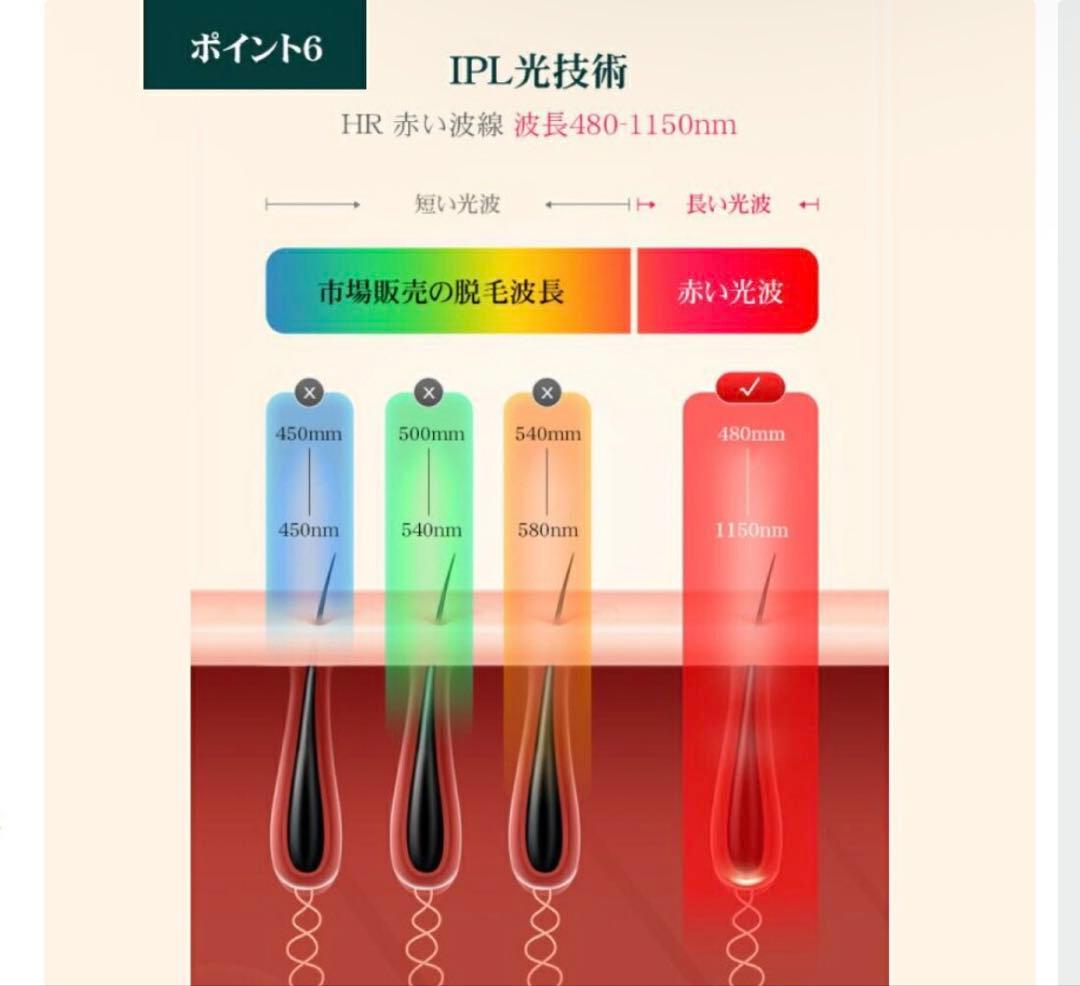 脱毛器 IPL脱毛器 無制限 無制限回照射 脱毛家庭用脱毛機