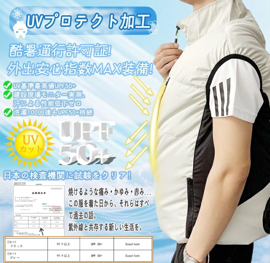 ファン付きベスト ファン付き作業服 バッテリーセット 30000mAh　大風量
