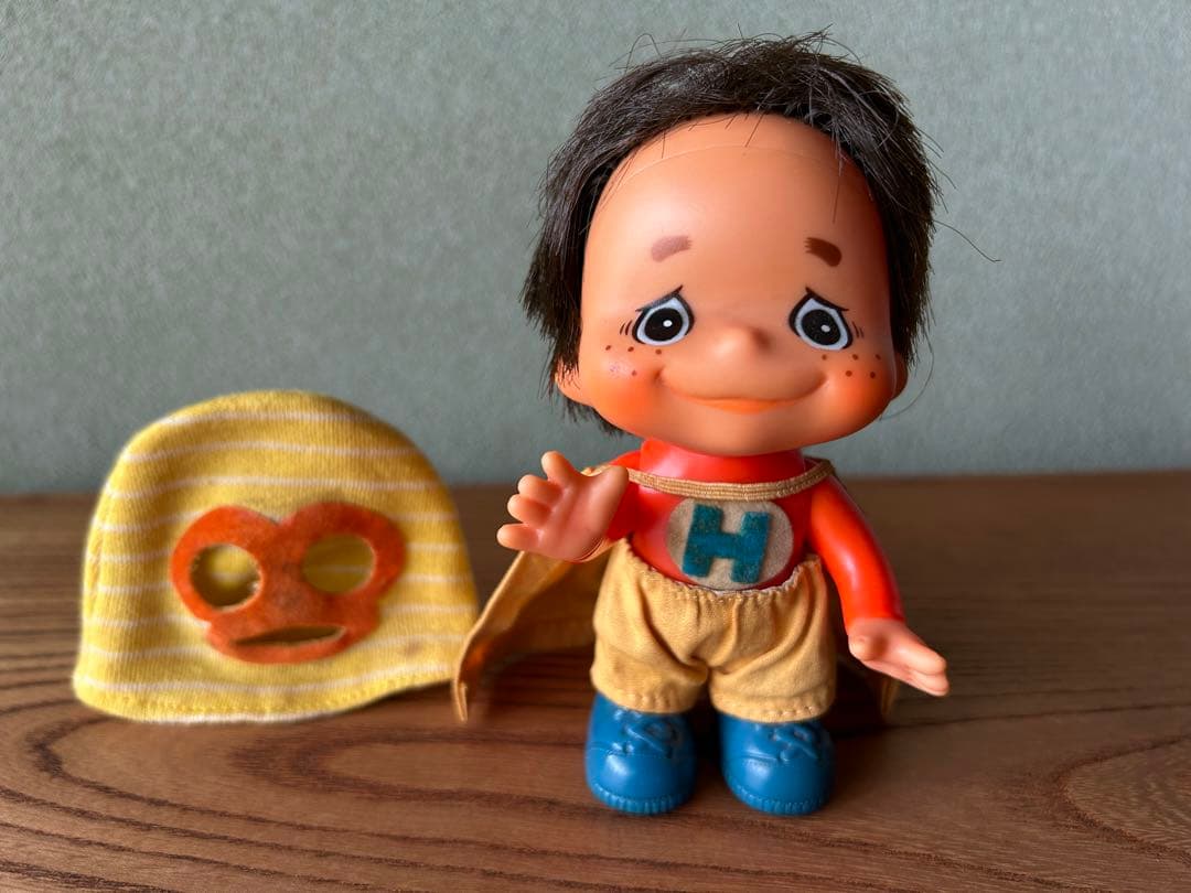 昭和40年代 セキグチ 変態仮面 男の子ソフビ人形 Ｈのマーク 覆面ヒーロー