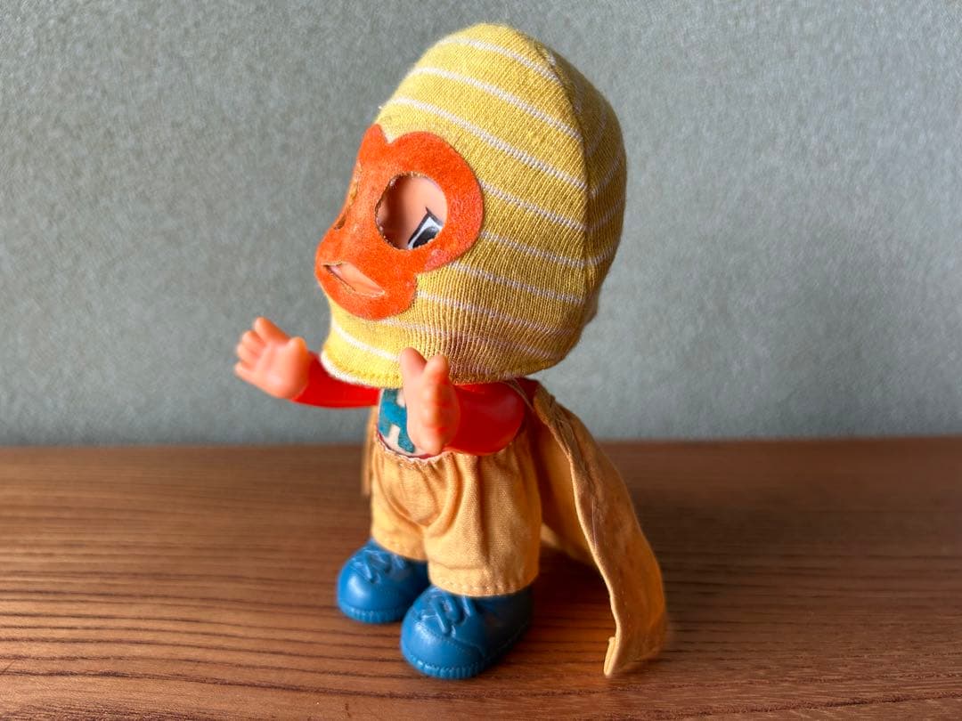 昭和40年代 セキグチ 変態仮面 男の子ソフビ人形 Ｈのマーク 覆面ヒーロー