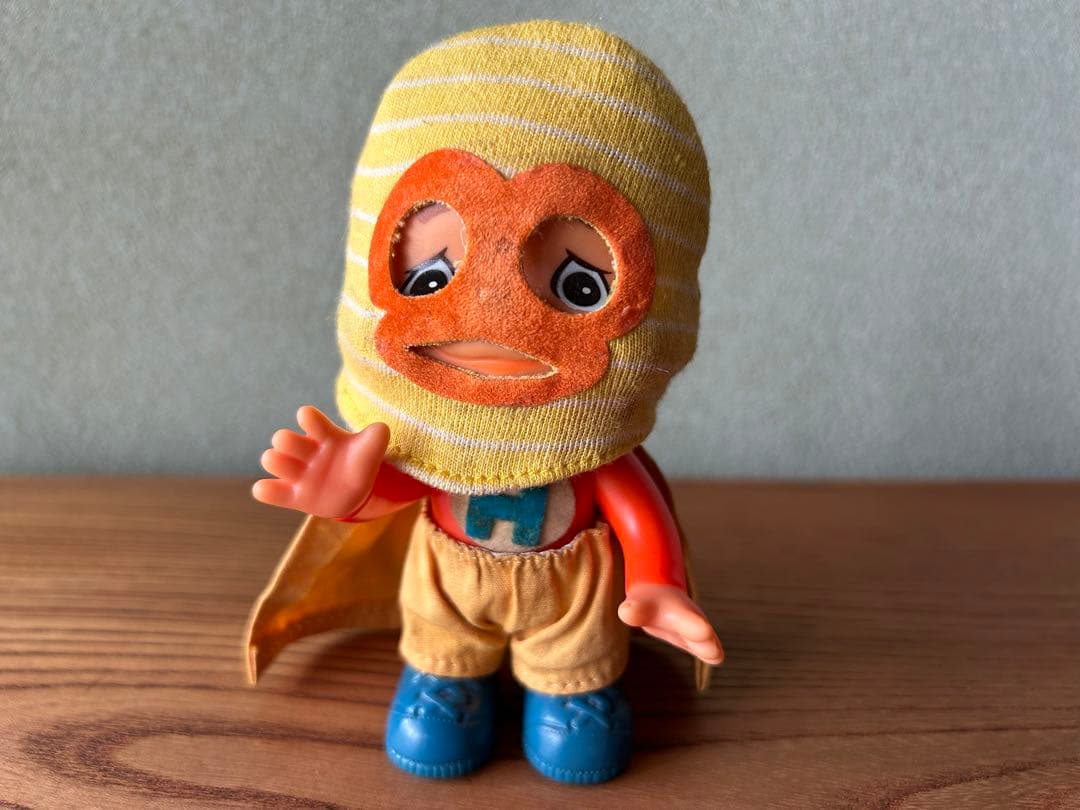 昭和40年代 セキグチ 変態仮面 男の子ソフビ人形 Ｈのマーク 覆面ヒーロー