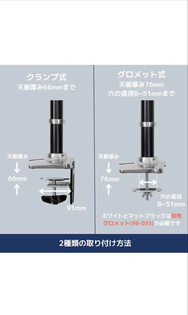 ERGOTRON LX 長身ポール モニターアーム（デスク保護プレート付き）