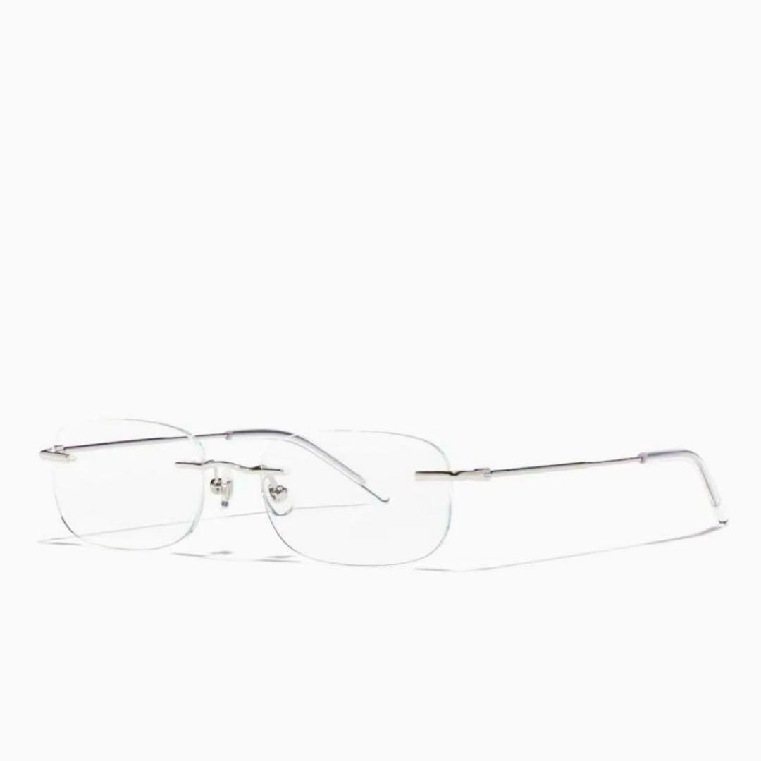 JINS R!M RIM Rimless リムレスメガネ シルバー 度なし