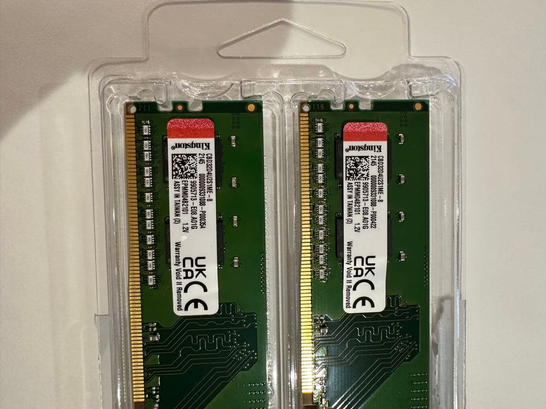 Kingston DDR4- 16GB (2x8GB) メモリ デスク用