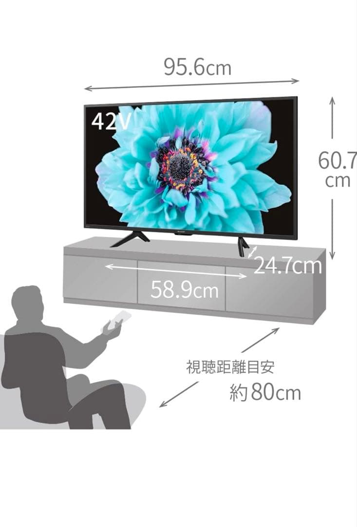 シャープ 42V型 液晶 テレビ AQUOS 4T-C42DH1 4K
