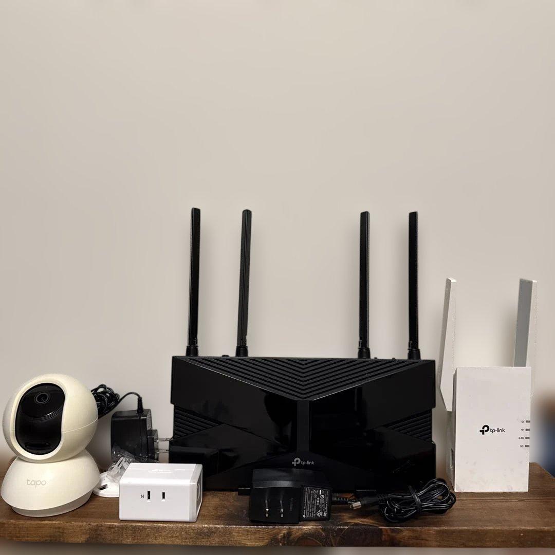 ヤ*☆様 見守り 防犯 リモート監視4点セット(ルーターAP 中継機 Webカメ