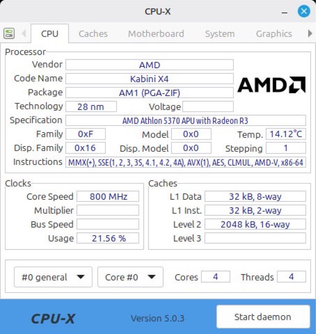 ASRock AM1B-ITX/Athlon 5370/GT 710 動作確認済