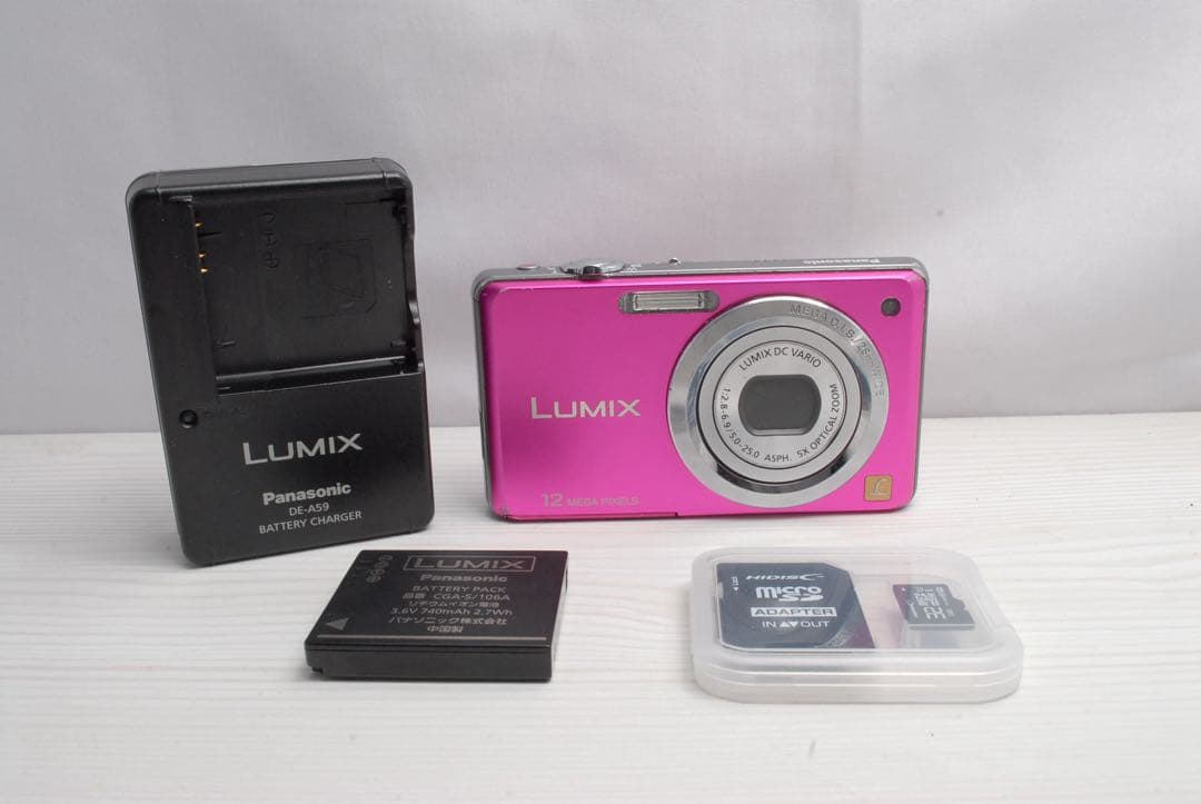 LUMIX DMC-FS10 ピンク オールドコンデジ 動作品