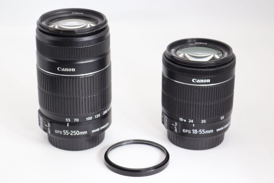 美品 【Canon EOS Kiss X7 ダブルレンズセット】 安心保証あり