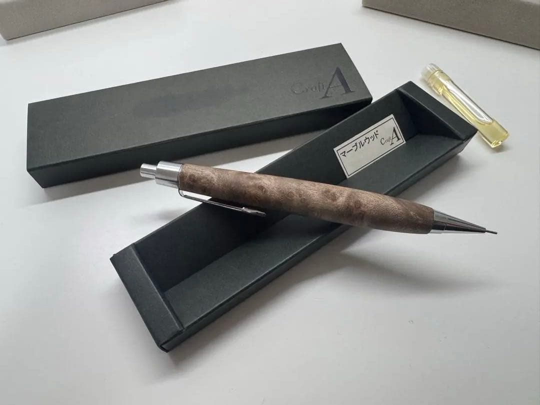 クラフトa シャーペン0.5mm マーブルウッド木軸シャーペン