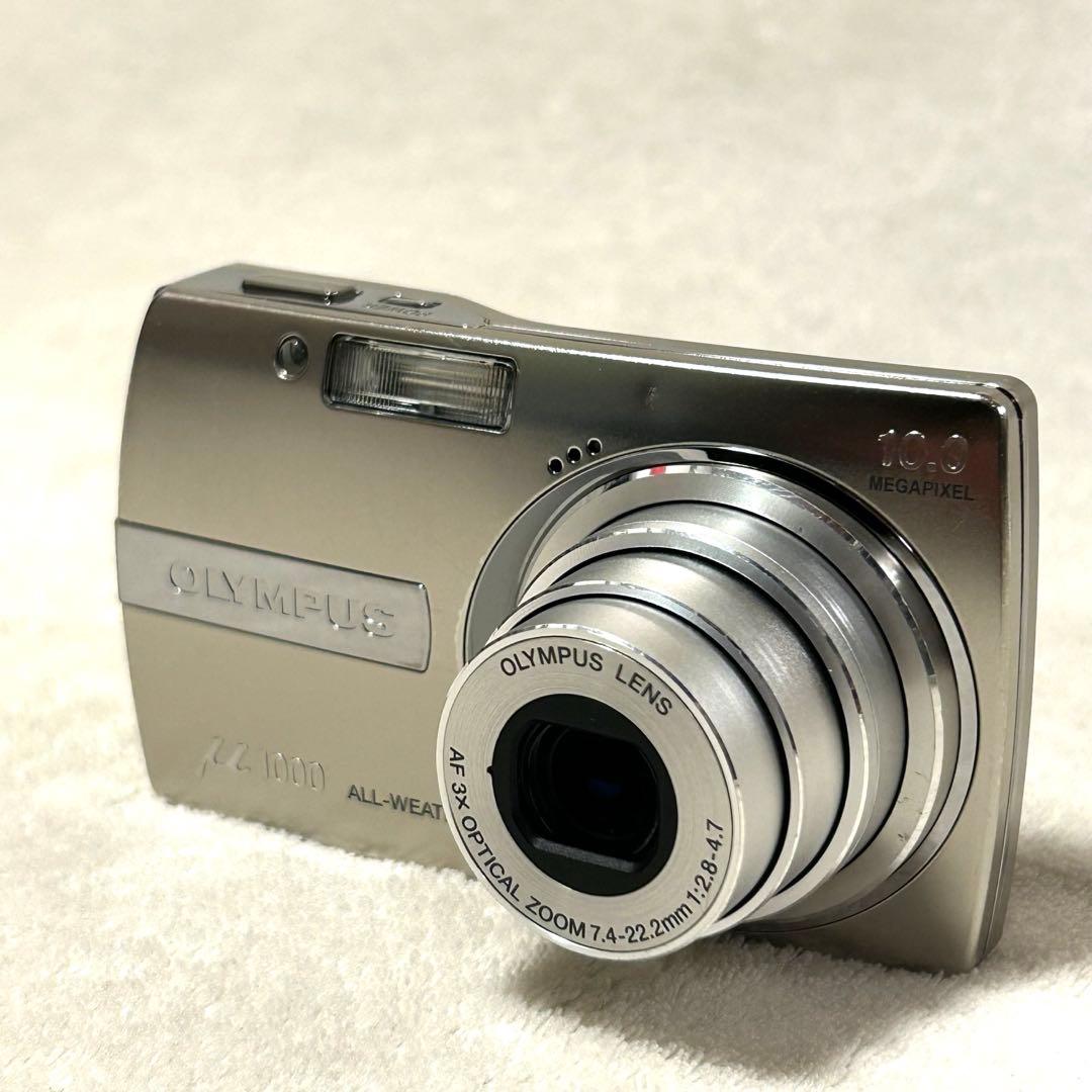 【美品 動作確認済】OLYMPUS オリンパス μ1000 シルバー 防水機能付