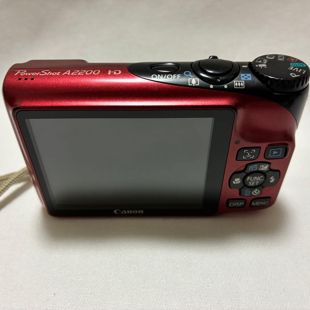 【動作品】Canon Power Shot A2200 レッド　デジカメ