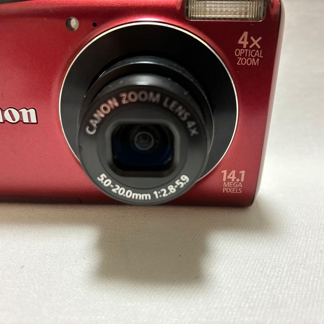【動作品】Canon Power Shot A2200 レッド　デジカメ